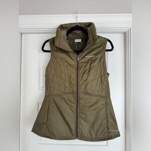 Columbia Olive Green Mix It Around Vest - Omni-Shield EUC - Size M